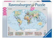 Load image into Gallery viewer, Ravensburger Puzzle - Political World Map 1000 pieces
