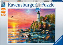 Load image into Gallery viewer, Ravensburger Puzzle - Lighthouse at Sunset 500pc
