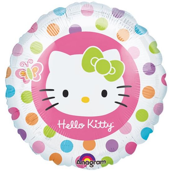 18 inch foil Anagram Licensed Hello Kitty Polka Dots