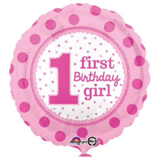 18 inch foil Anagram 1st Birthday Girl